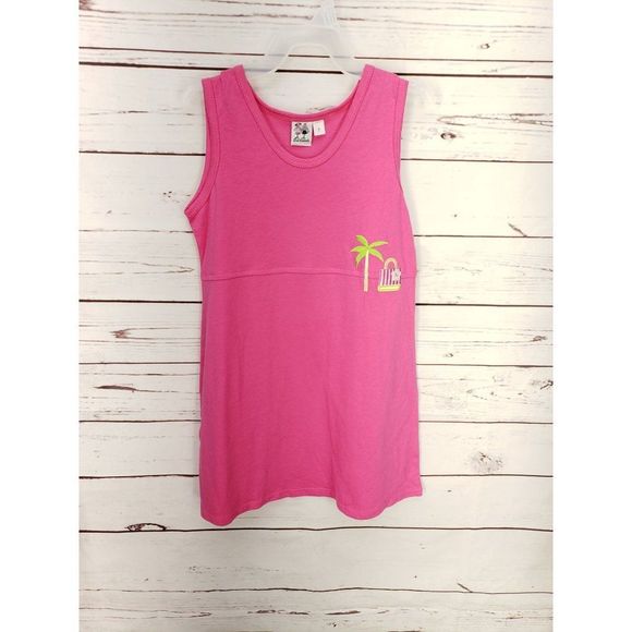 Girl Friends By Anita G Pink Palm Tree Purse Girl's Size 7 Sundress - Picture 7 of 7